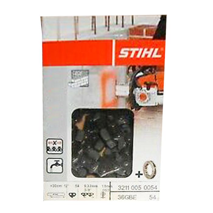 Stihl 3211 005 0054 36GBE 54E Chain Loop 12â€ with Rim Sprocket