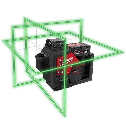 Milwaukee M12 Green 360 deg. 3-Plane Laser Kit 3632-21