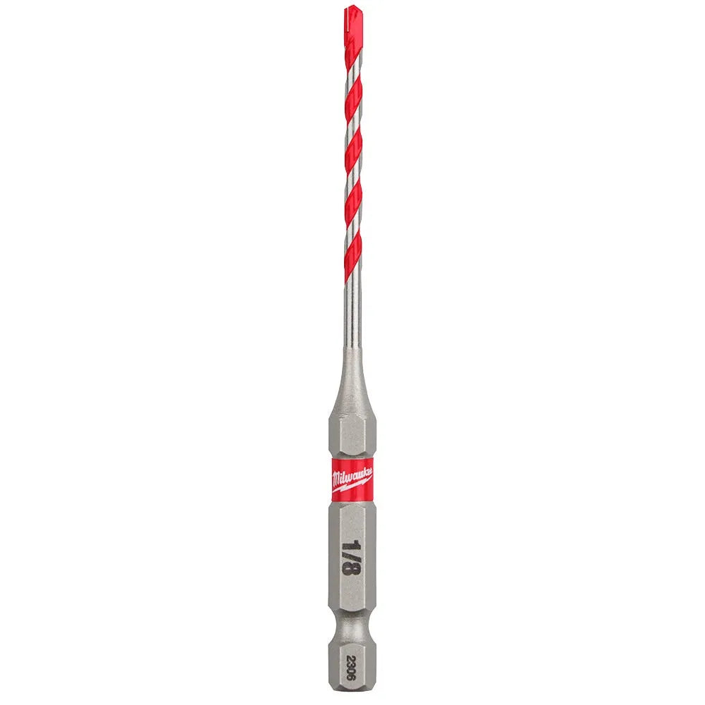 Milwaukee 1/8" x 2" x 3-1/2" SHOCKWAVE Impact Duty Carbide Hammer Drill Bit 48-20-9000