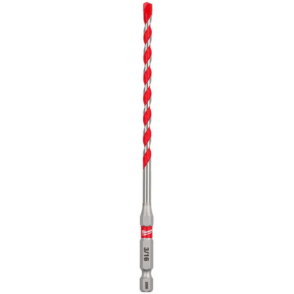 Milwaukee 3/16" x 4" x 6" SHOCKWAVE Impact Duty Carbide Hammer Drill Bit 48-20-9006