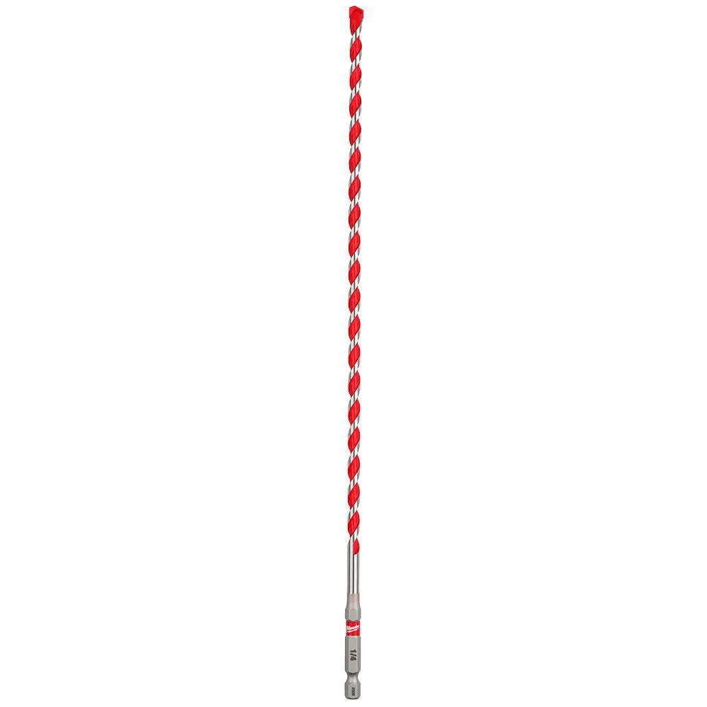Milwaukee 1/4" x 10" x 12" SHOCKWAVE Impact Duty Carbide Hammer Drill Bit 48-20-9012
