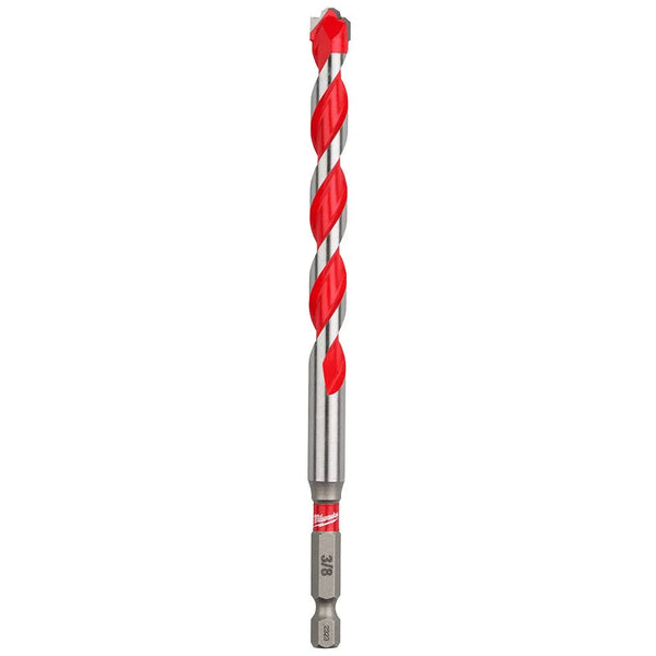 Milwaukee 3/8" x 4" x 6" SHOCKWAVE Impact Duty Carbide Hammer Drill Bit with POWER TIP 48-20-9021