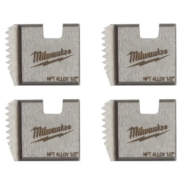 Milwaukee 1/2" Alloy NPT Portable Pipe Threading Dies (Set of 4) 48-36-1101