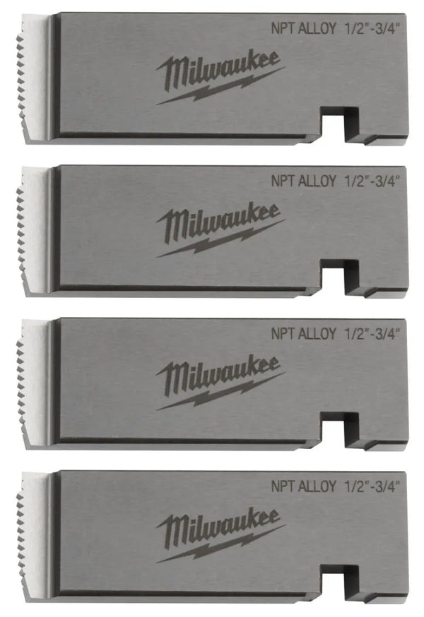 Milwaukee 1/2"-3/4" ALLOY NPT Universal Pipe Threading Dies 48-36-1201