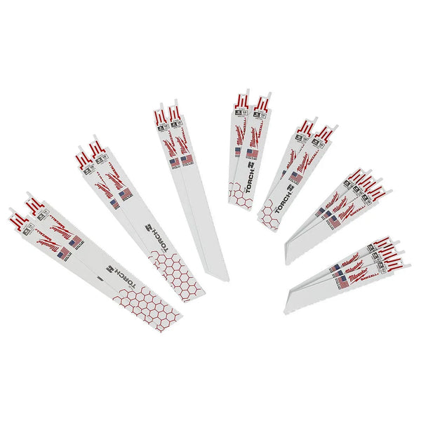 Milwaukee 16 Piece SAWZALL Blade Set Metal Cutting Bi-Metal Reciprocating Blades 49-22-1216