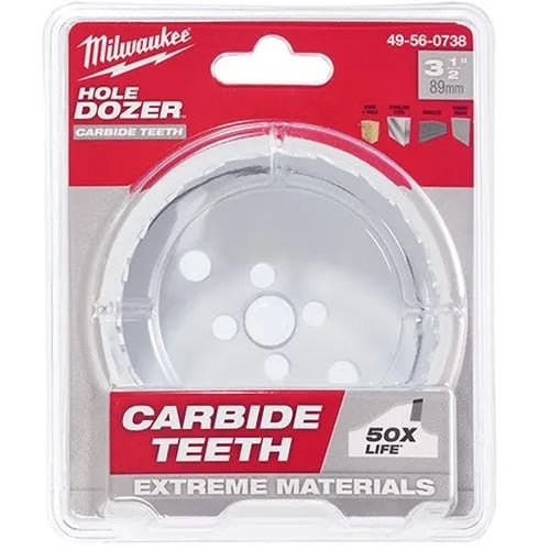 Milwaukee 3-1/2" Carbide Teeth Hole Dozer Hole Saw 49-56-0738