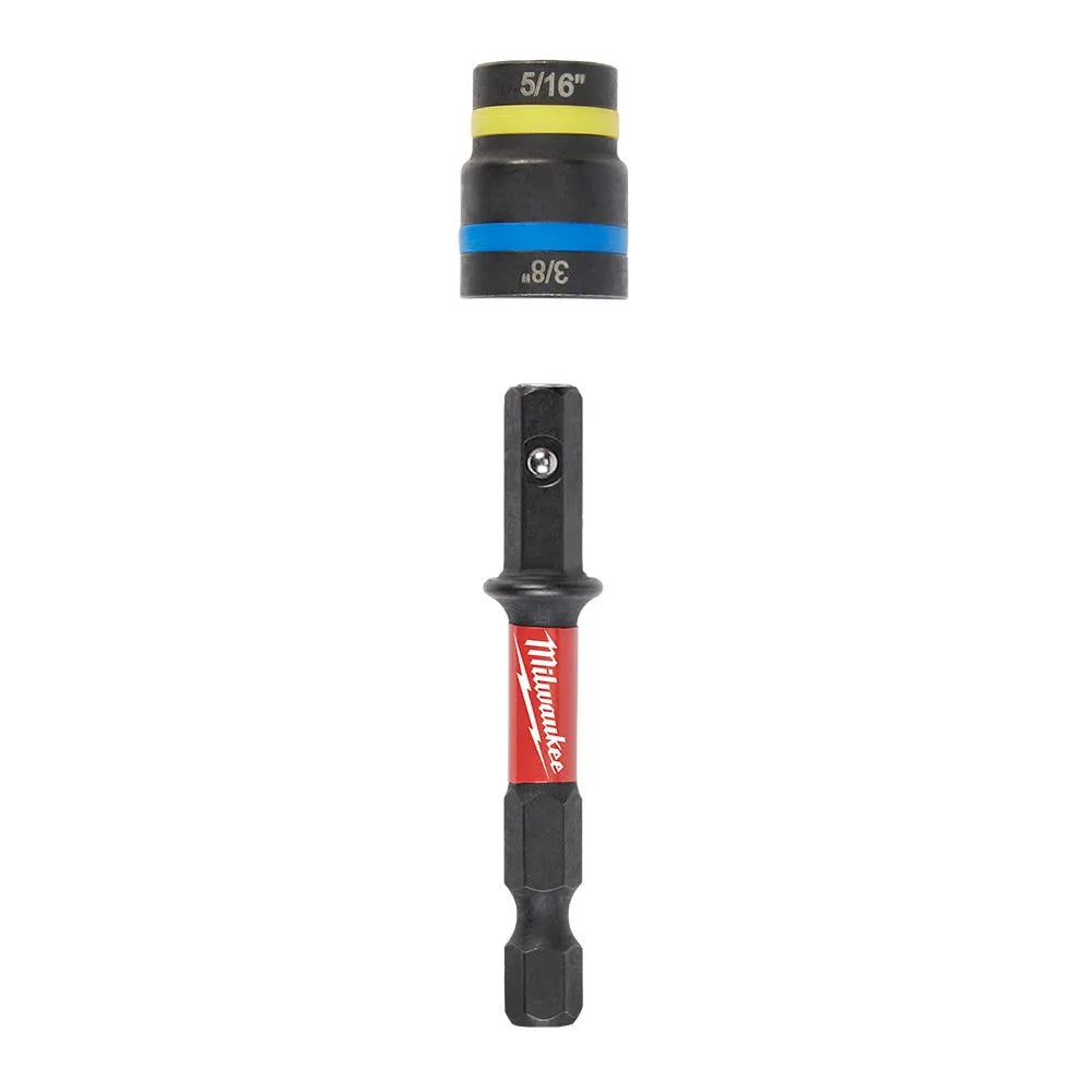 Milwaukee SHOCKWAVE Impact Duty 5/16" and 3/8" x 2-1/2" QUIK-CLEAR 2-in-1 Magnetic Nut Driver 49-66-4543