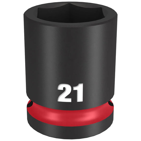 Milwaukee Shockwave Impact Duty 1/2" Drive 21mm Standard 6 Point Socket 49-66-6253