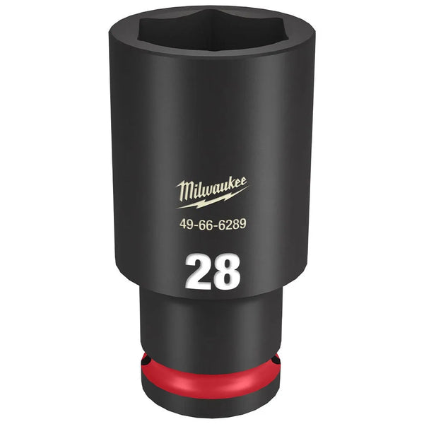 Milwaukee Shockwave Impact Duty 1/2" Drive 28mm Deep 6 Point Socket 49-66-6289