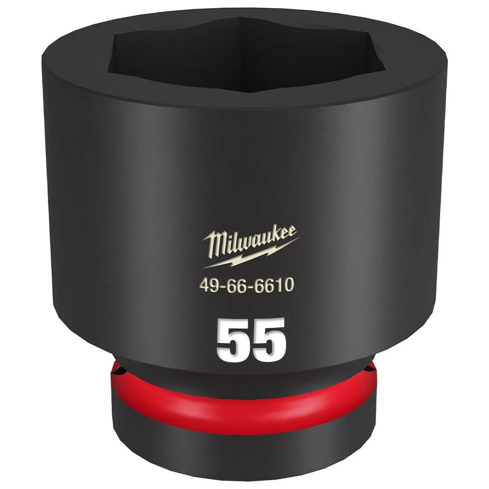 Milwaukee Shockwave Impact Duty 1" Drive 55mm Standard 6 Point Socket 49-66-6610